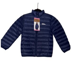 Eddie Bauer Kids Youth Down Packable Jacket Navy Blue Small 6 7 Lightweight Warm